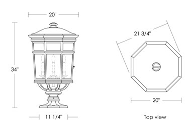 Buckingham Lantern Plinth